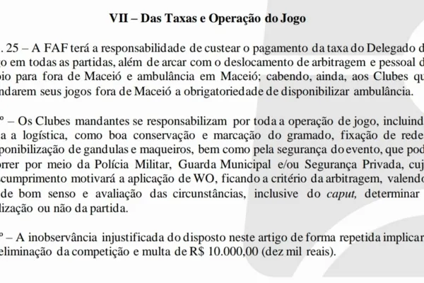 
				
					Jogo do Alagoano Sub-20 entre Guarany e CSE não é realizado após falta de ambulância
				
				