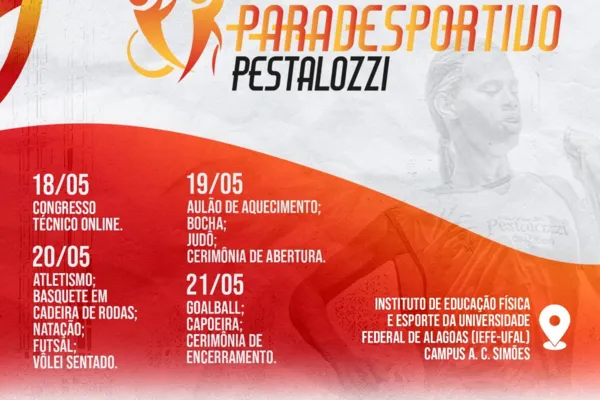 
				
					Pestalozzi abre inscrições para Torneio Paradesportivo 2022 até esta sexta (6)
				
				