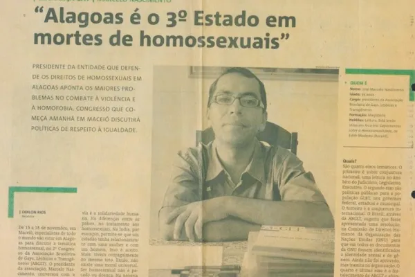 
				
					Livro resgata mais de 30 anos de história do movimento LGBTQIA+ em Alagoas
				
				