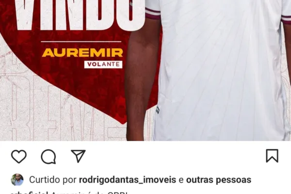 
				
					Volante Auremir, ex-Goiás, é o mais novo reforço do CRB
				
				