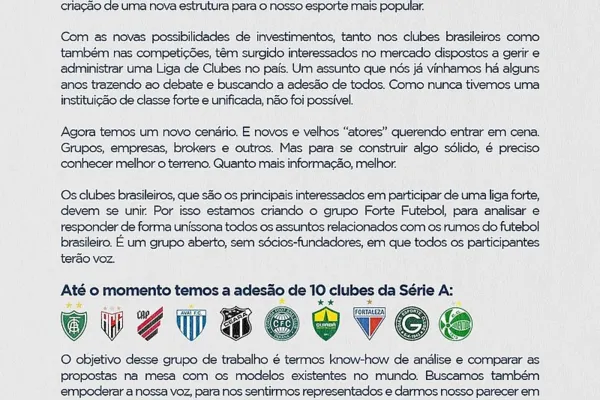 
				
					Presidente do CSA, Omar Coêlho afirma ser a favor de criação de liga de clubes no Brasil
				
				