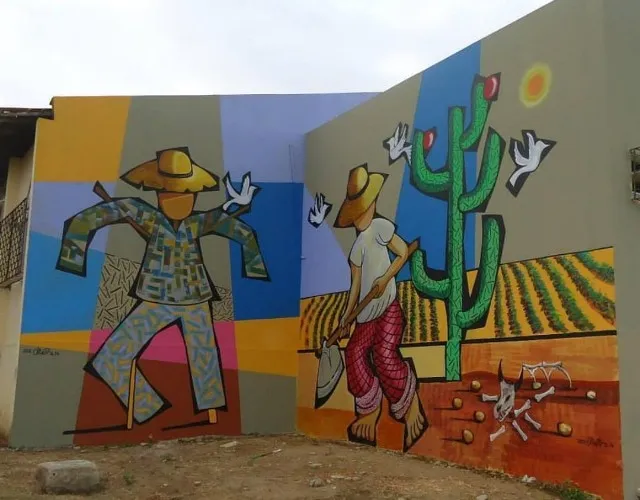 Pintor reuni movimentos artísticos com figuras típicas do Nordeste