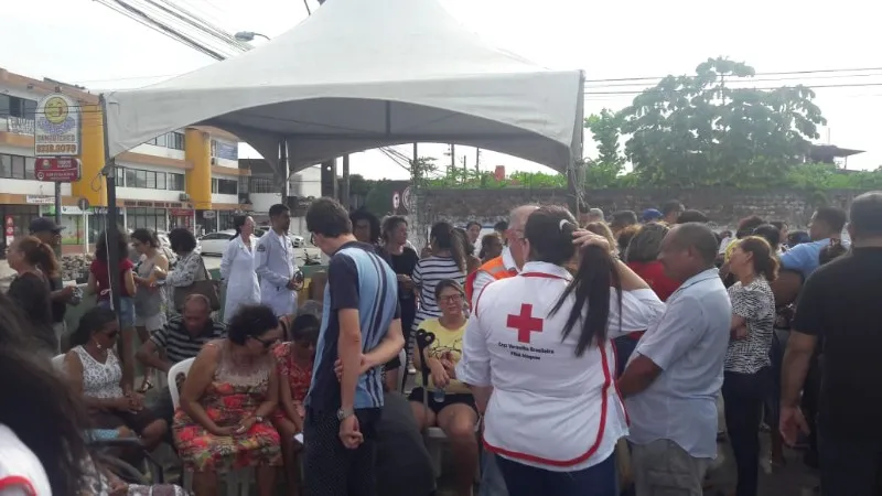 Moradores participam de simulado de evacuação do bairro do Pinheiro