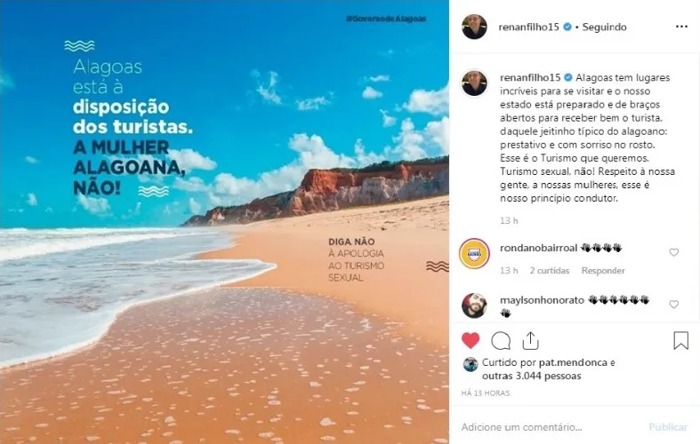 Mensagens nas redes sociais foram compartilhadas em repúdio