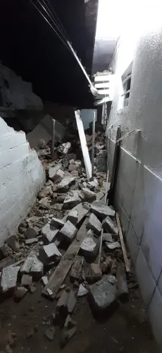 Apesar do susto, ninguém se feriu 