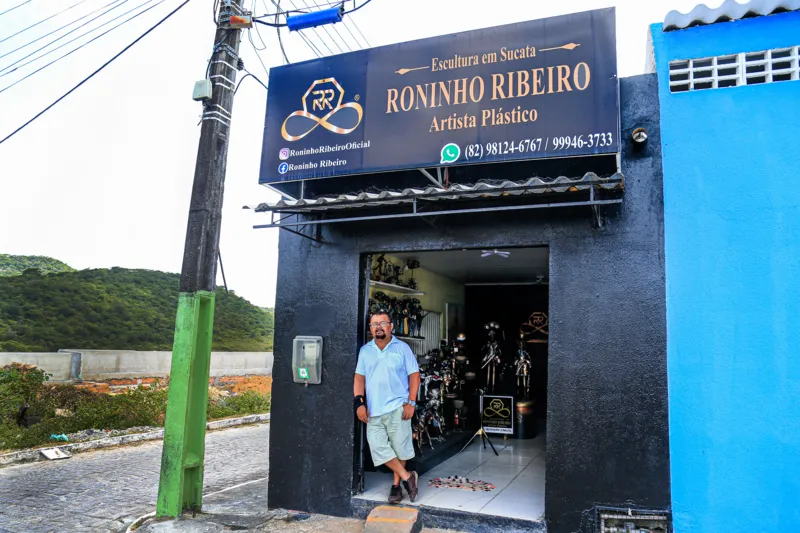 Artista autodidata transforma ferro velho em obras de arte no Sertão de Alagoas