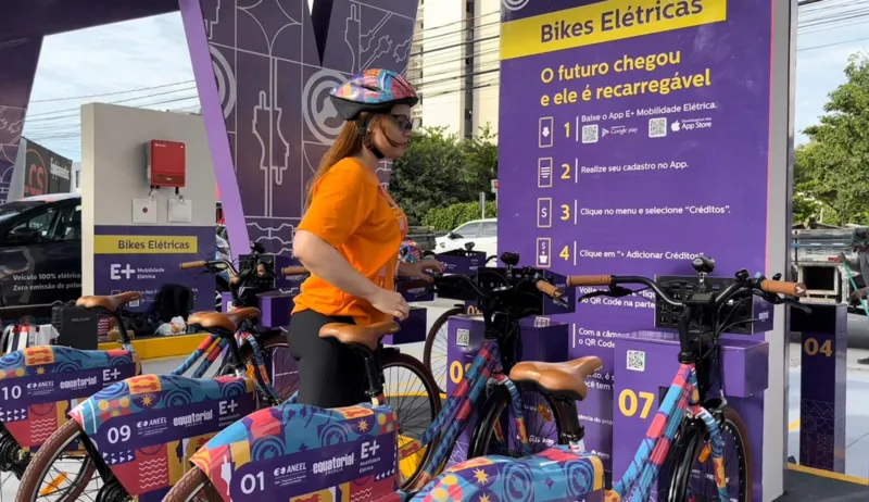 Eletroposto também contará com bicicletas elétricas que poderão ser usadas gratuitamente pelo período de uma hora
