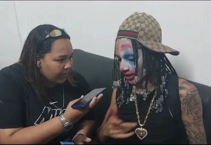 Oruam sendo entrevistado pela nossa equipe