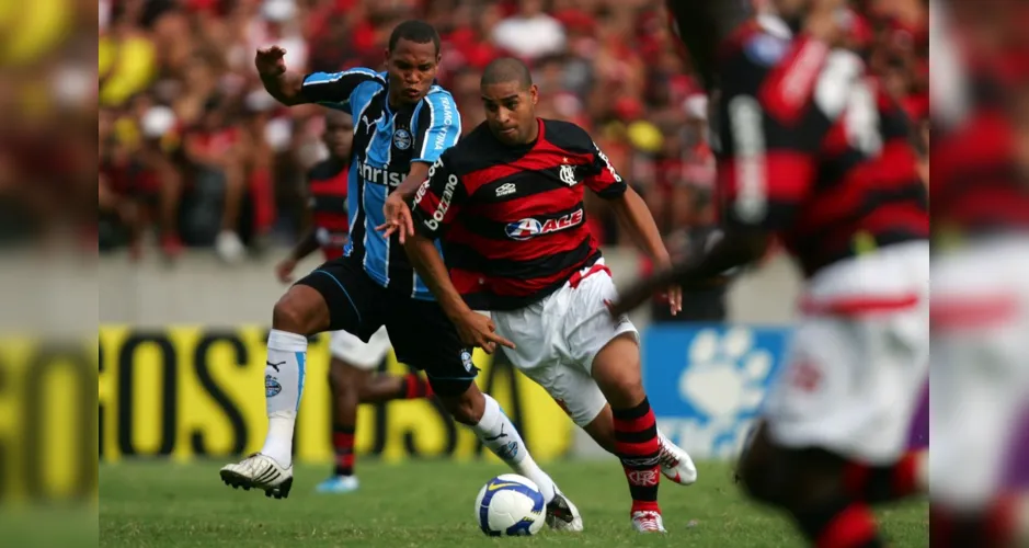 Adriano em 2009 pelo Flamengo