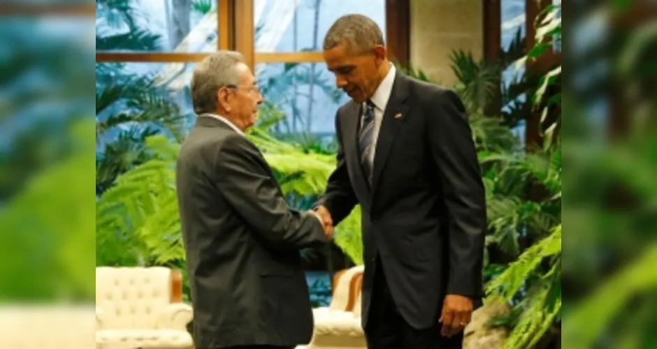 Imagem ilustrativa da imagem Raúl Castro recebe Obama no Palácio da Revolução, em Havana