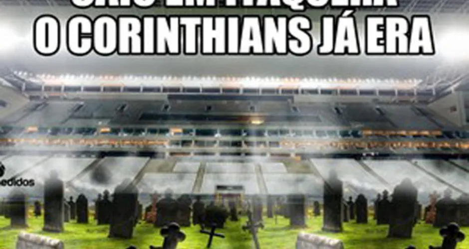 Imagem ilustrativa da imagem Rivais não perdoam eliminação do Corinthians; confira os memes!