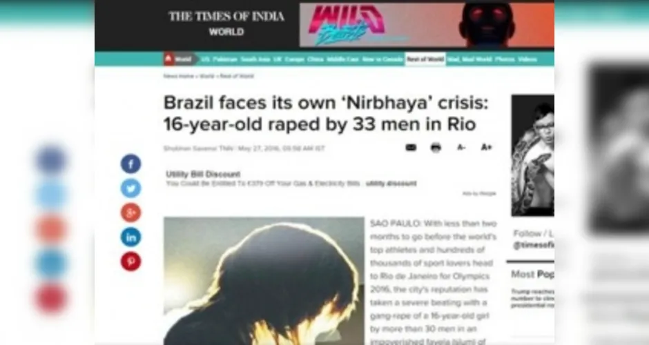 Imagem ilustrativa da imagem 'Cultura do estupro' no Brasil é destaque na imprensa internacional