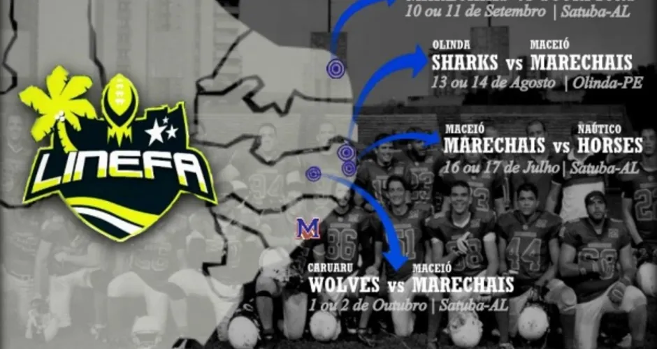 Imagem ilustrativa da imagem Maceió Marechais se prepara para disputa da Liga Nordestina de Futebol Americano