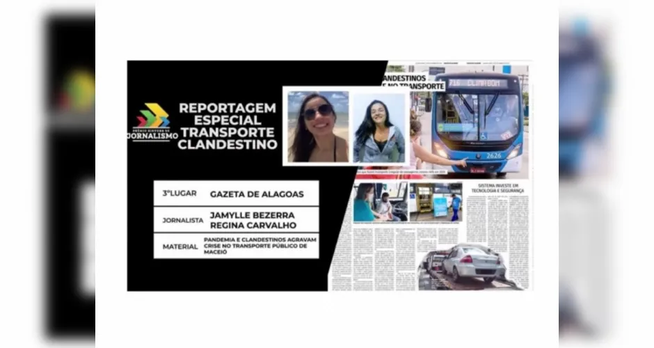 Imagem ilustrativa da imagem Gazetaweb e Gazeta de Alagoas vencem Prêmio Sinturb de Jornalismo