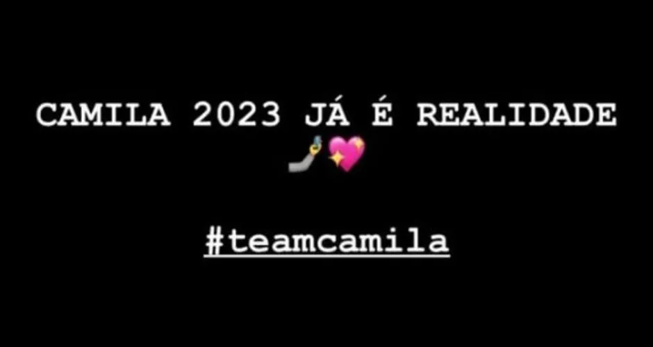 Camila resolveu fazer uma brincadeira nas suas redes sociais