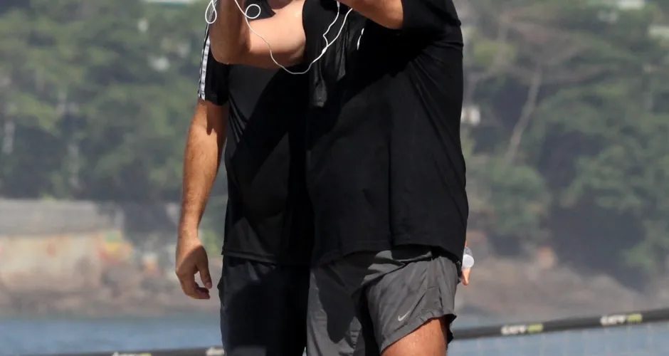 Thierry Figueira que aproveitou a corrida para tirar uma selfie