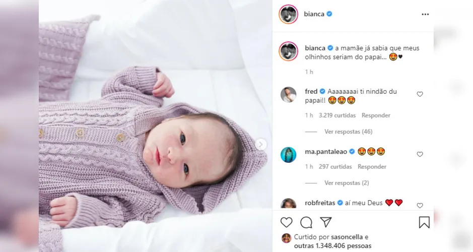 Imagem ilustrativa da imagem Bianca Andrade posta fotos do filho rescém-nascido