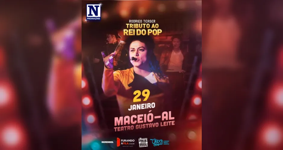 Rodrigo Teaser apresenta Tributo ao Rei do Pop em Maceió