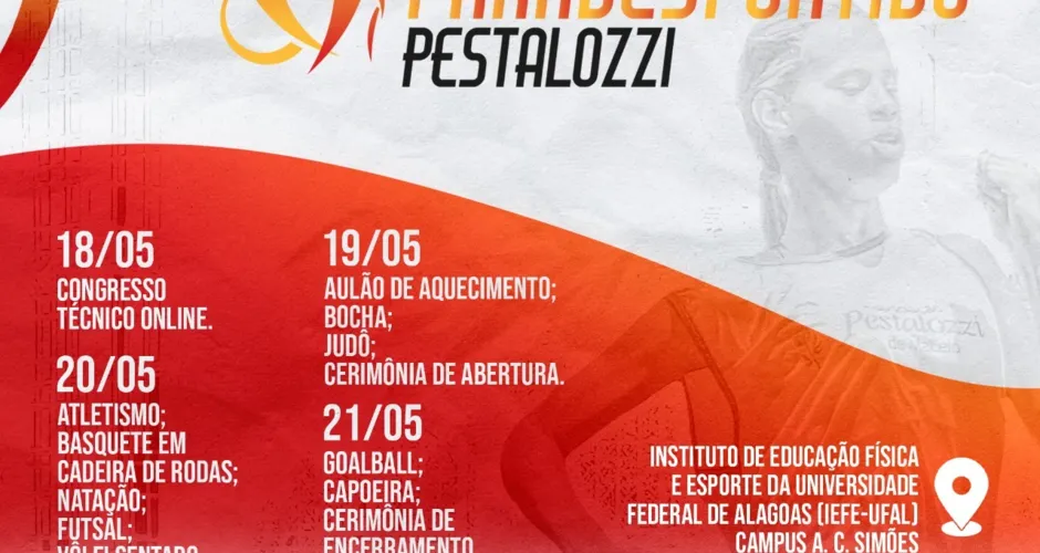 Calendário do Torneio Paradesportivo da Pestalozzi