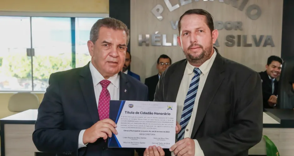 Desembargador Washington Luiz recebe título de cidadão honorário em Teotônio Vilela