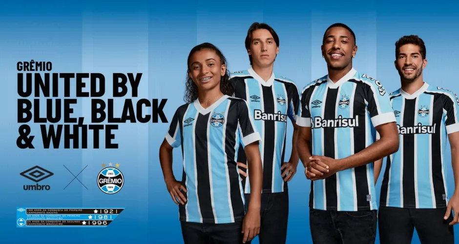 Novo uniforme titular do Grêmio para 2021