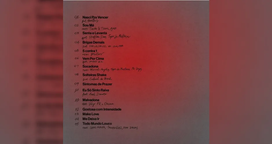 Tracklist de 'Vilã', novo álbum de Ludmilla