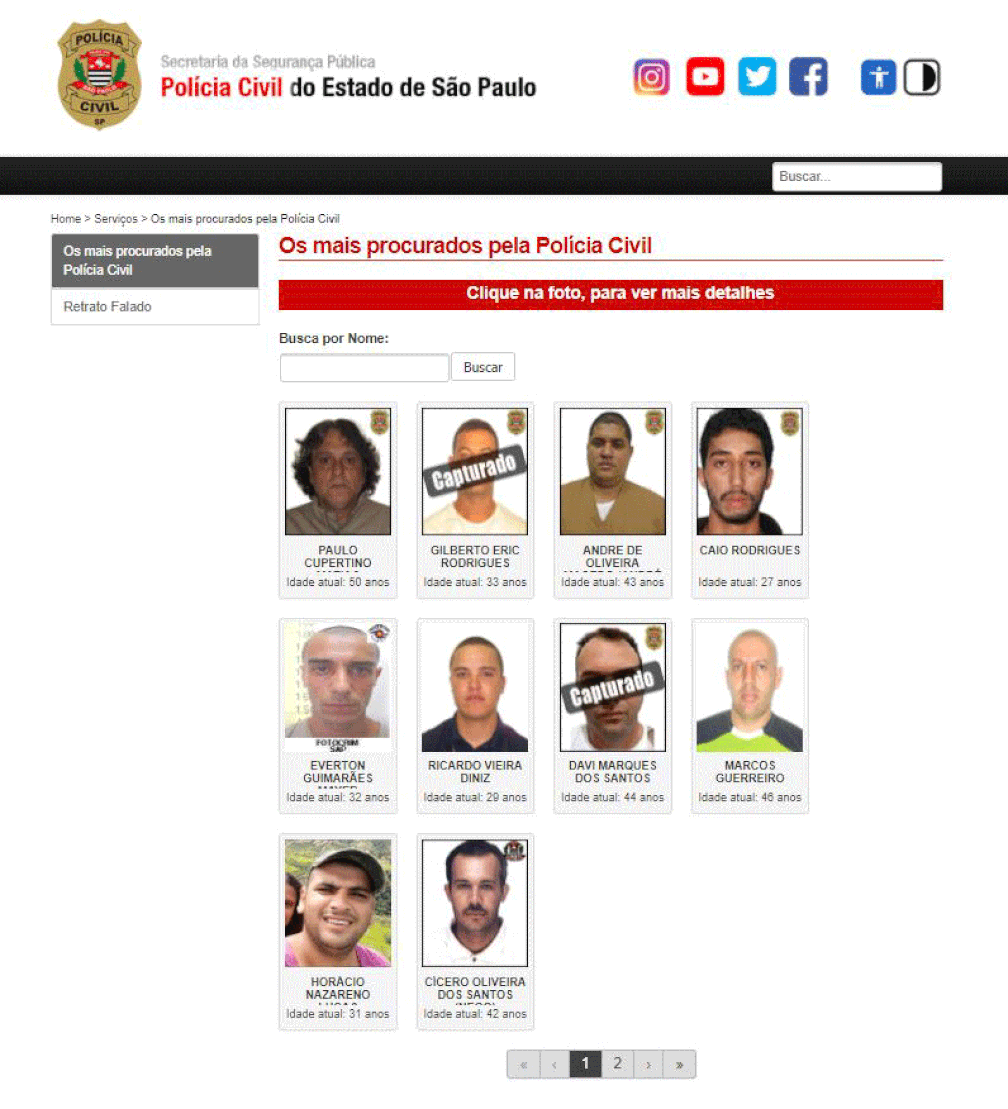 Paulo Cupertino Matias aparece como o primeiro nome na lista de criminosos mais procurados pela polícia de São Paulo