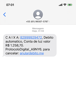 Cuidado com golpes via SMS!