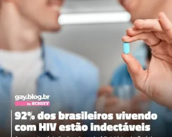 92% dos brasileiros vivendo com HIV estão indectáveis